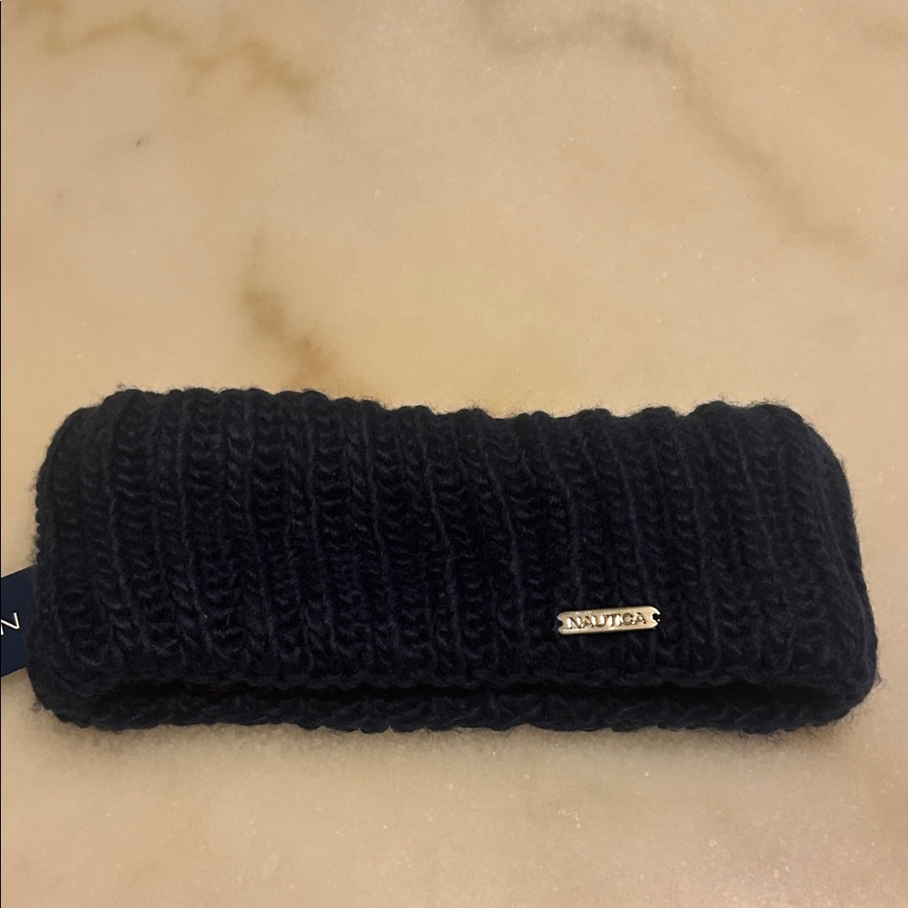 Nautica Dark Blue Knit Headband